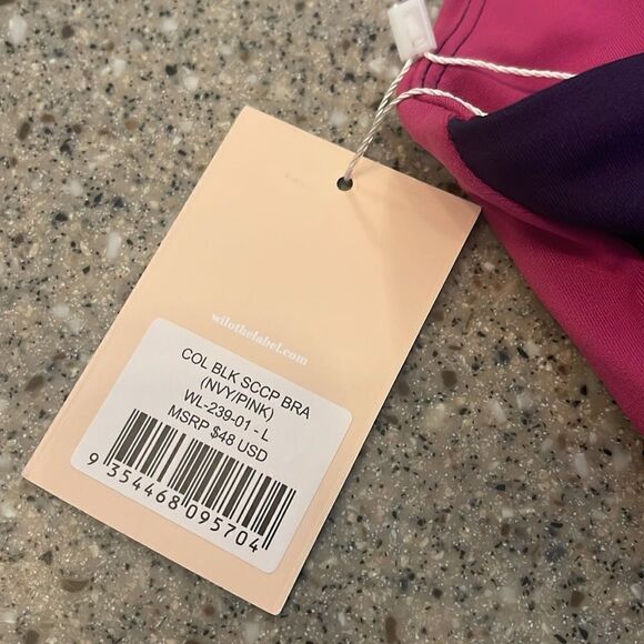 WILO THE LABEL Color Block Scoop Sports Bra *NEW* - Picture 4 of 9